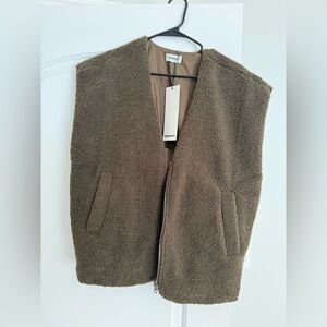 Thirty years Sherpa Fleece Vest dark olive